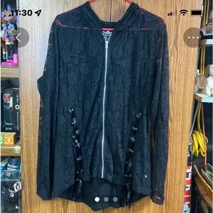 Royal Bones by Tripp Lace, Laced Up Hoodie Jacket 3X